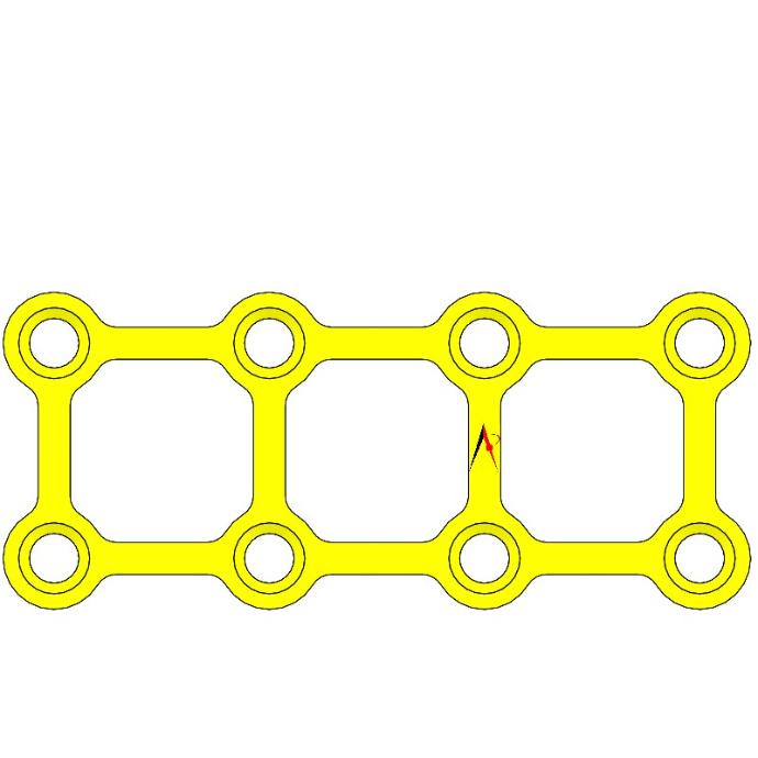 STRUT PLATE TITANIUM (1.0mm, 8holes)