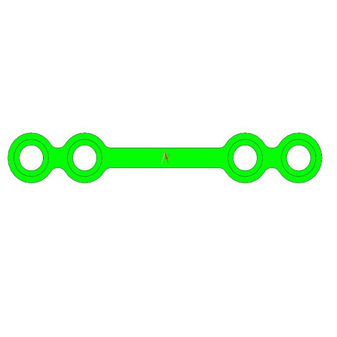 MEDIUM PLATES TITANIUM, LONG BRIDGE (4holes)