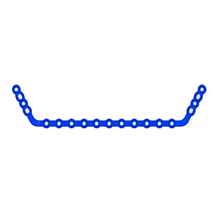 RECONSTRUCTION FULL MANDIBULAR PLATE TITANIUM (Full Mandibular 4+17+4holes)